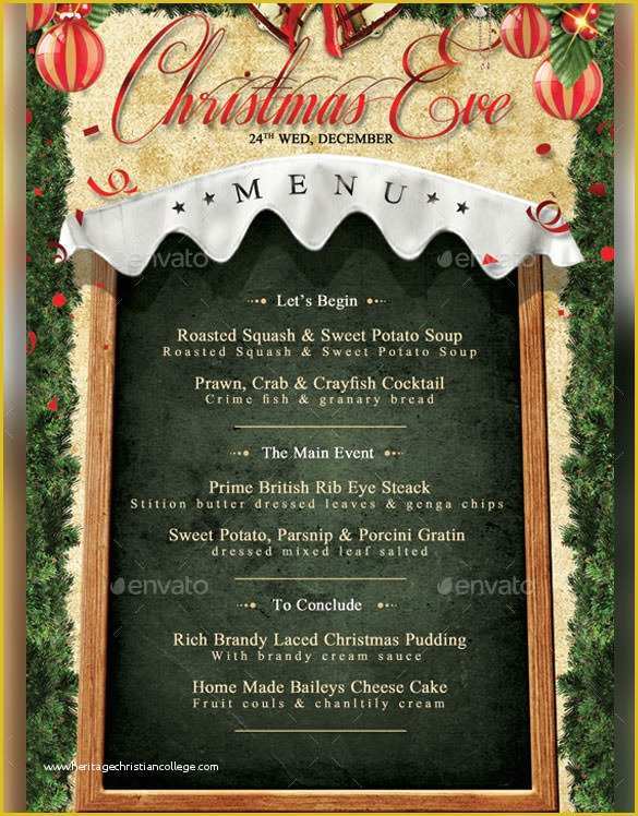 Free Photoshop Menu Template Of Christmas Menu Template – 30 Free Psd Eps Ai