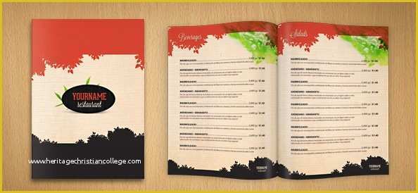 Free Photoshop Menu Template Of Free Restaurant Menu Psd Template Psd Files Vectors