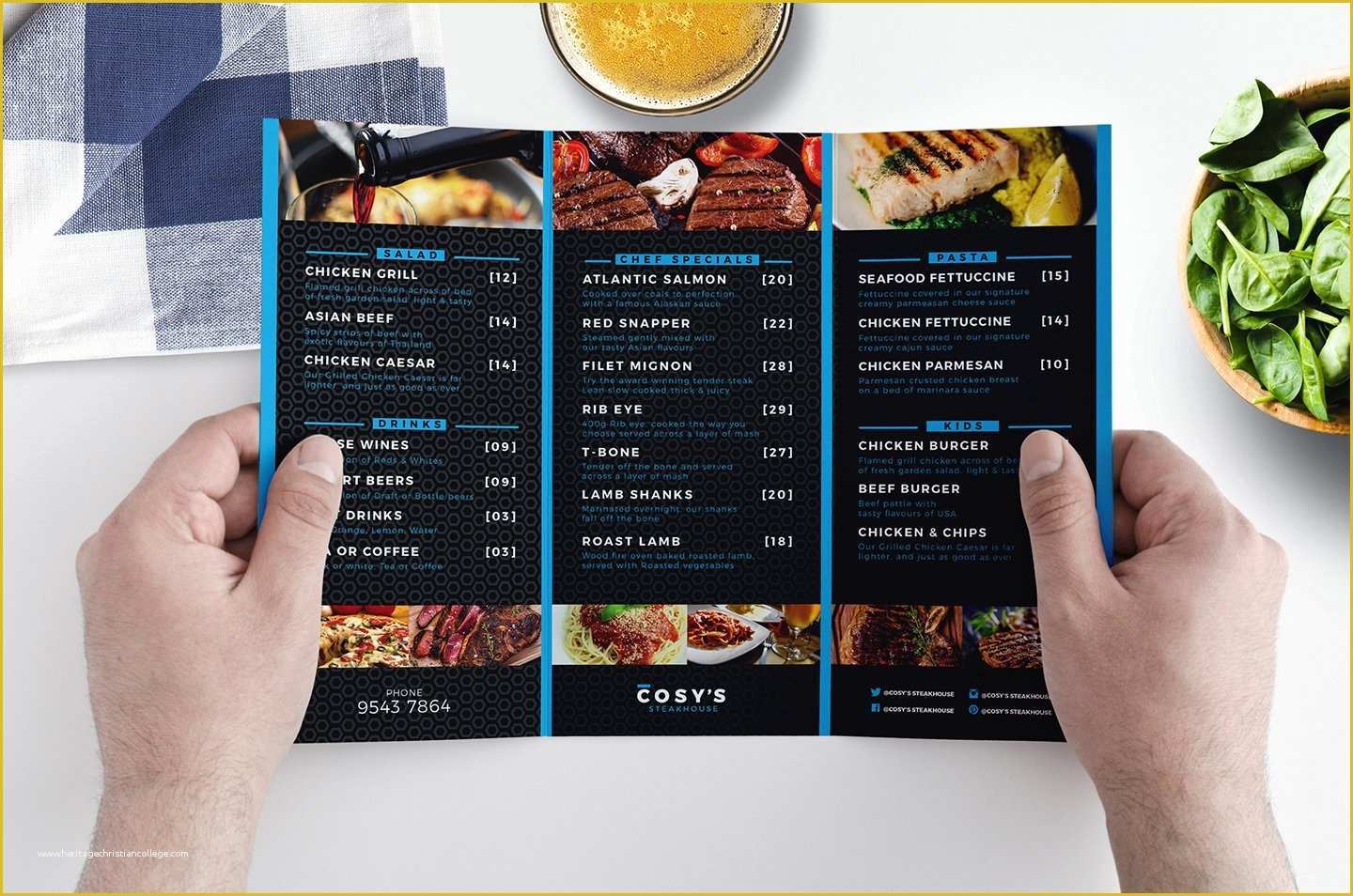 Free Photoshop Menu Template Of Trifold Restaurant Menu Template Brochure Templates