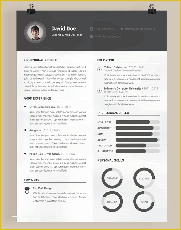 Free Photoshop Resume Templates Of 20 Beautiful &amp; Free Resume Templates for Designers