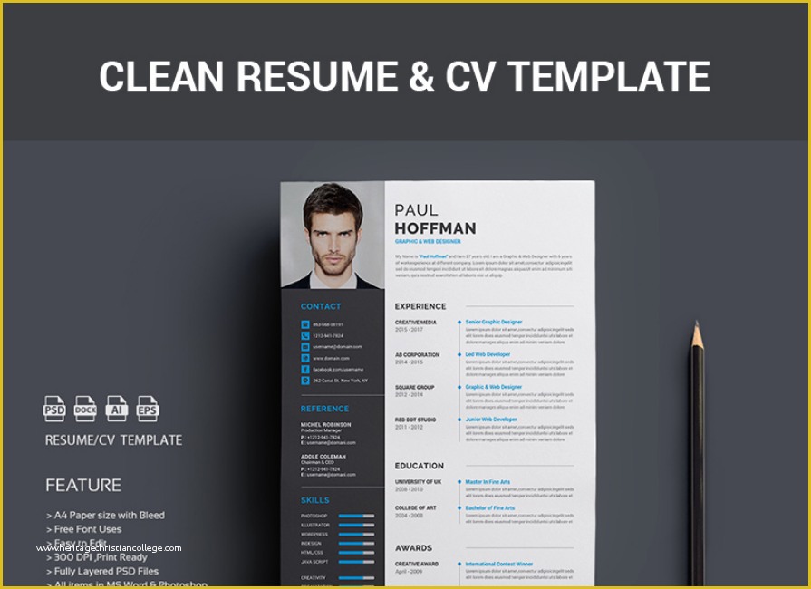 Free Photoshop Resume Templates Of 40 Best 2018 S Creative Resume Cv Templates