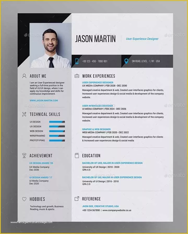 Free Photoshop Resume Templates Of 41 Resume Templates &amp; Examples Professional Modern