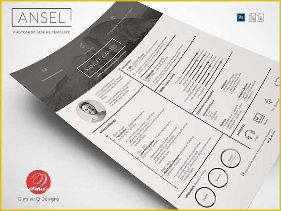 Free Photoshop Resume Templates Of Ansel Shop Resume Template Resume Templates