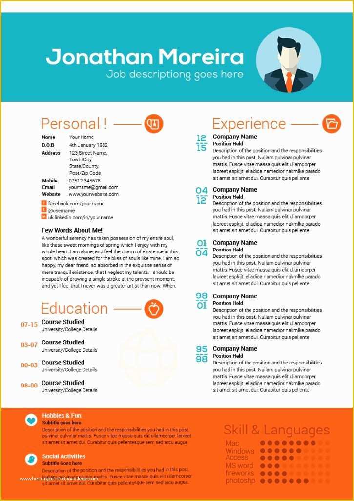 Free Photoshop Resume Templates Of Check Out This Piece Of Creative Professional Curriculum