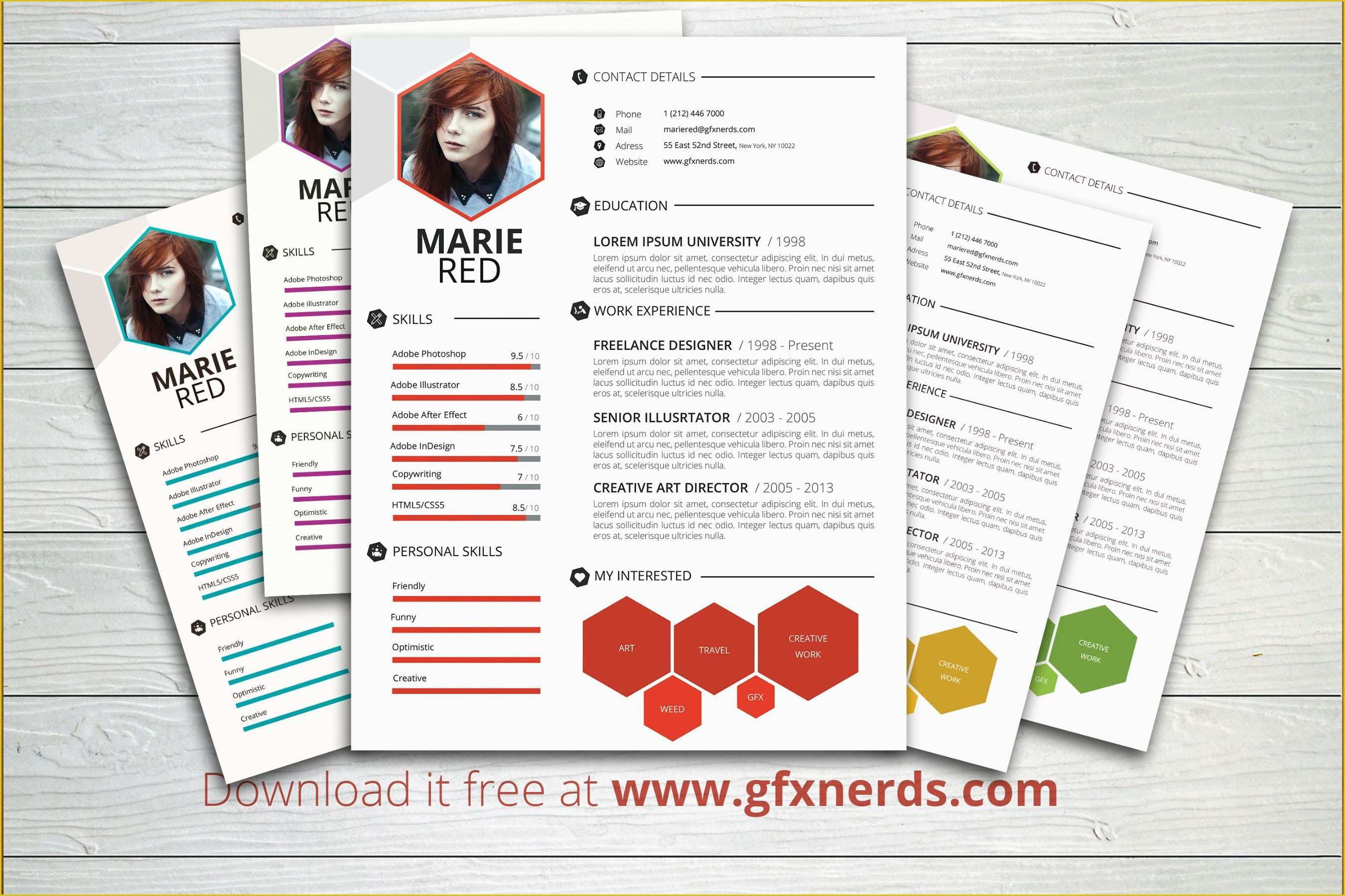 Free Photoshop Resume Templates Of Clean Professional Resume Template Psd Free Graphics