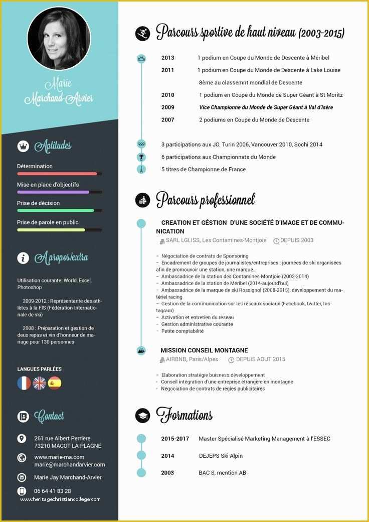 Free Photoshop Resume Templates Of Cv Graphique Réalisé Avec Shop by Marie Jay