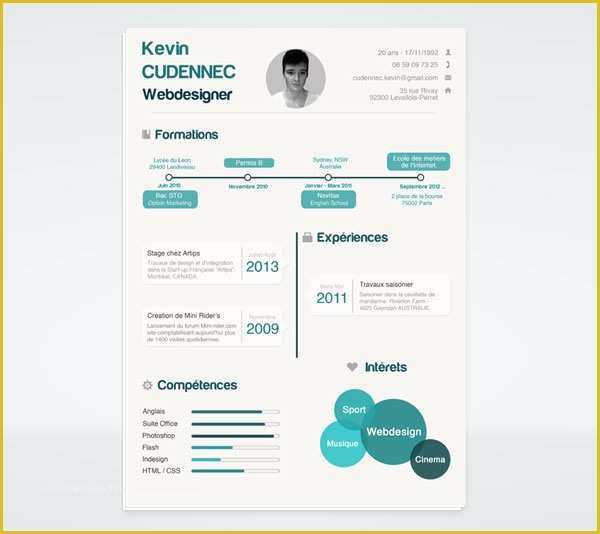 Free Photoshop Resume Templates Of Infographic Resume Template Psd