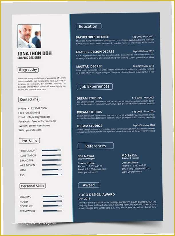 Free Photoshop Resume Templates Of Shop Resume Templates