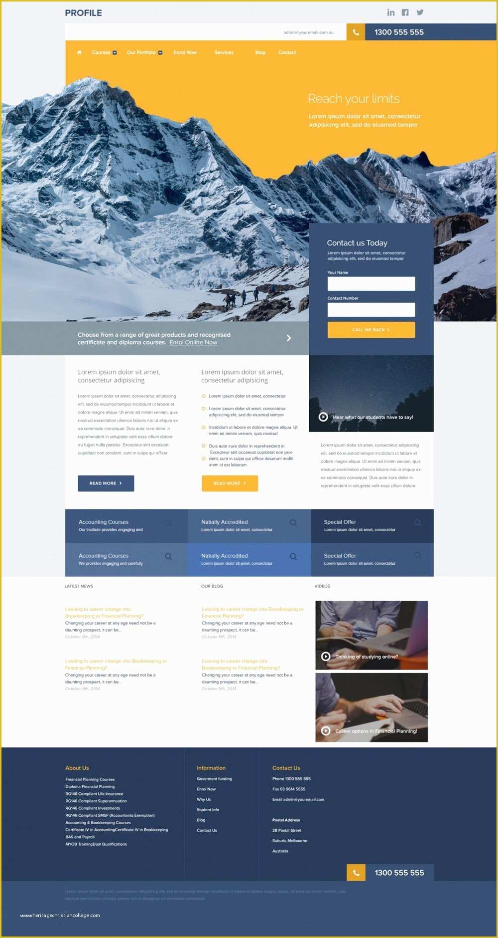 Free Photoshop Templates Of Free Corporate and Business Web Templates Psd