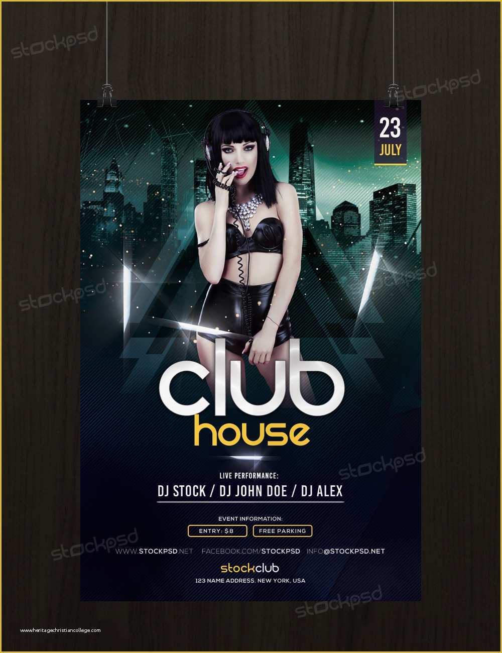 Free Photoshop Templates Of Get Free Club House Flyer Template Shop