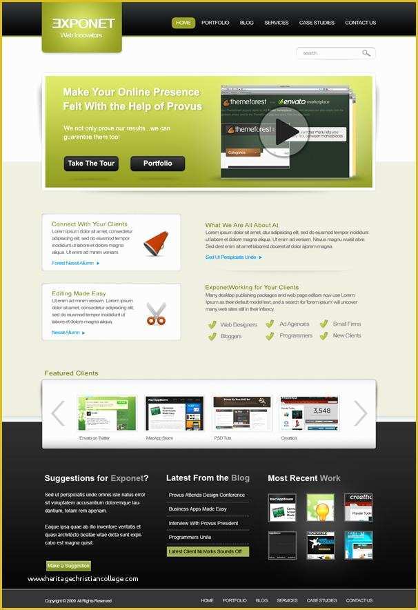 Free Photoshop Website Templates Of Web Templates Free Download Psd