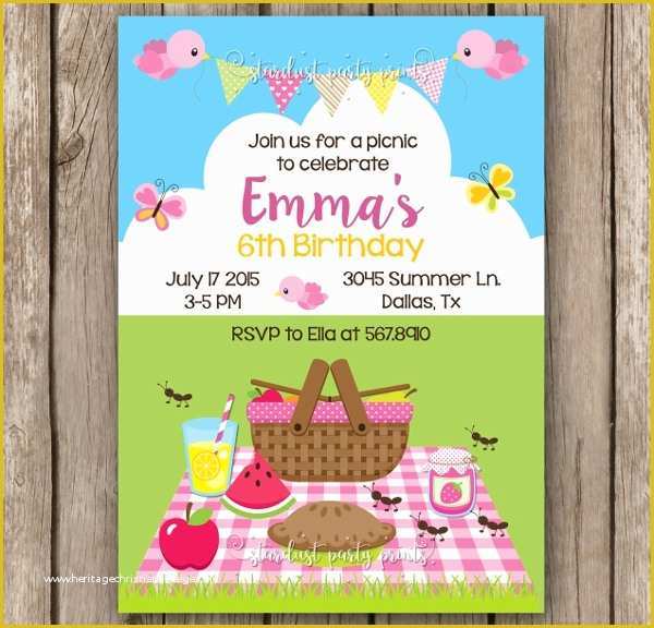 Free Picnic Invitation Template Of 10 Picnic Invitation Templates