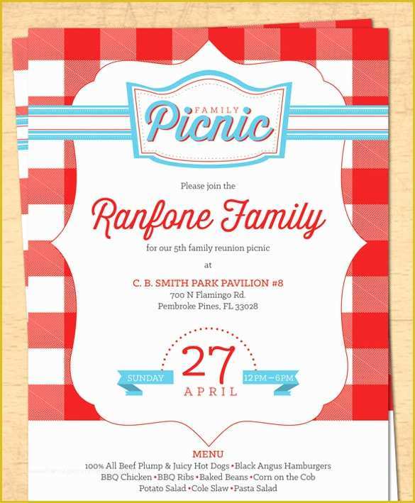 Free Picnic Invitation Template Of 26 Picnic Invitation Templates Psd Word Ai