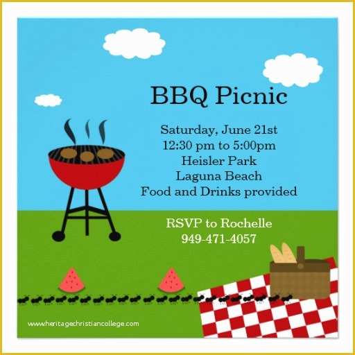 Free Picnic Invitation Template Of Bbq Party Invitation Templates Free