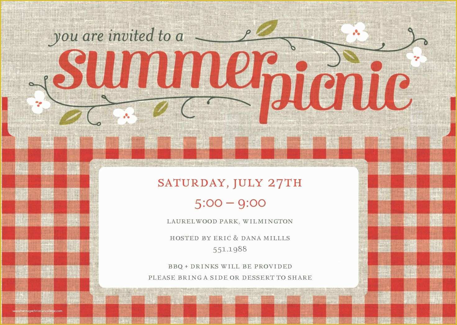 Free Picnic Invitation Template Of Free Pany Picnic Party Invitation Template