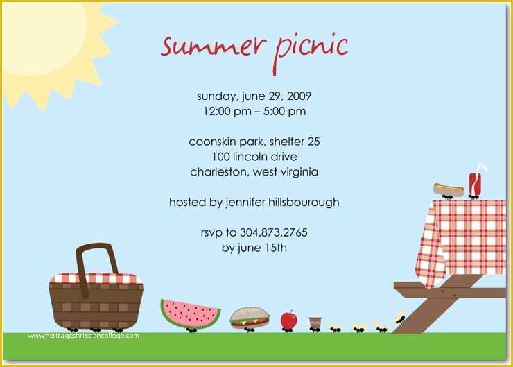 Free Picnic Invitation Template Of Make Your Own Memory Games Invitations