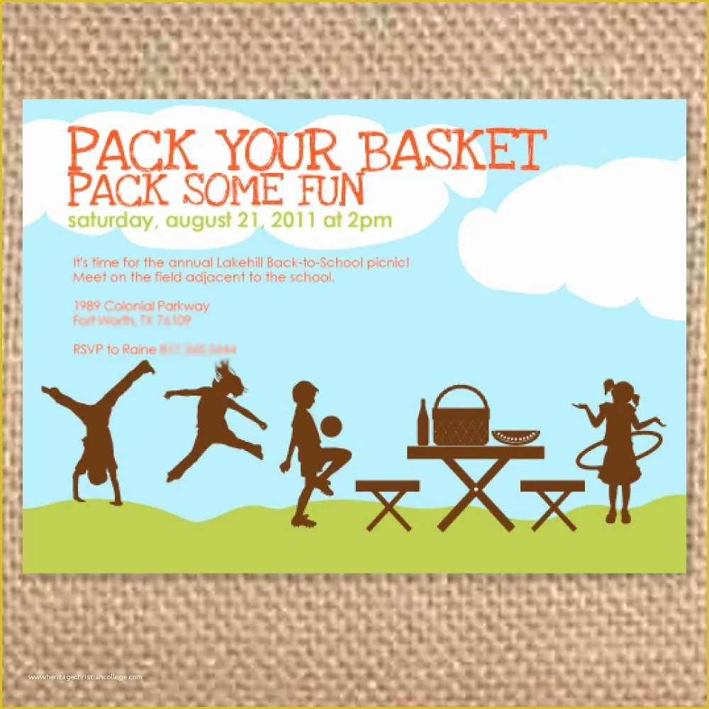 Free Picnic Invitation Template Of Pany Picnic Invitations Templates Free – Invitation