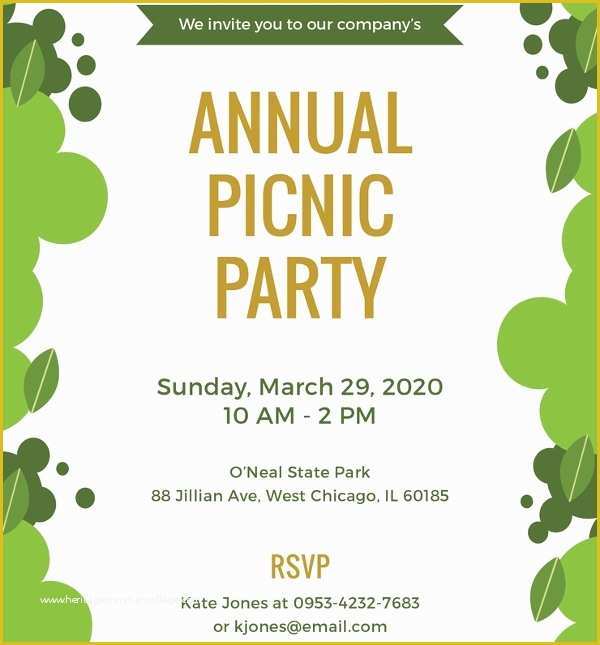 Free Picnic Invitation Template Of Picnic Invitation Template – 20 Free Psd Vector Eps Ai