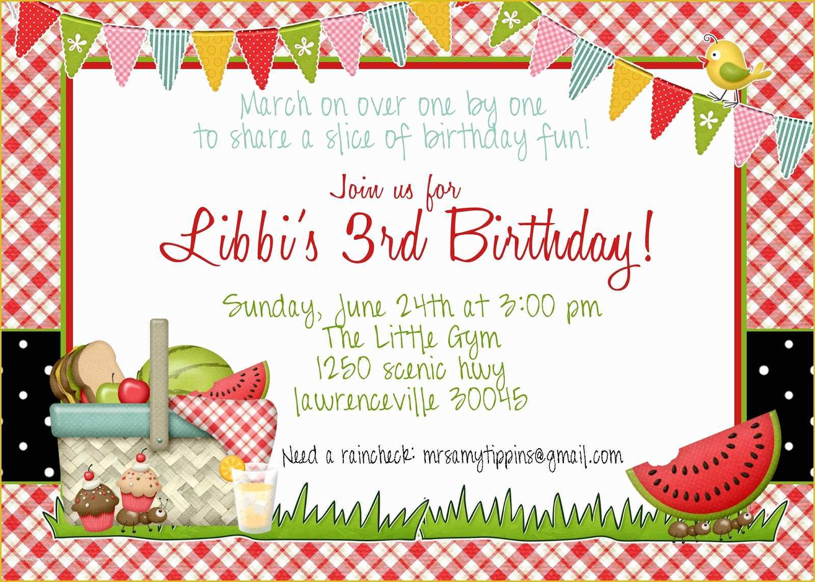 Free Picnic Invitation Template Of Picnic Invitation Templates