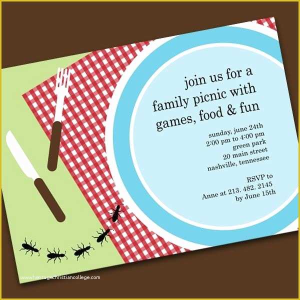 Free Picnic Invitation Template Of Picnic Invitations Templates