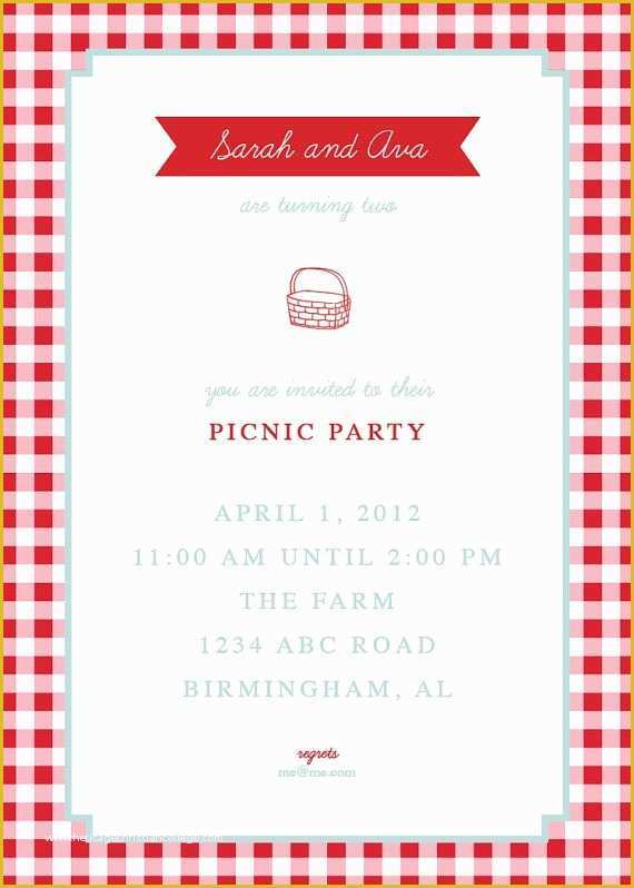 Free Picnic Invitation Template Of Picnic Invite by thepinwheelpress On Etsy $15 00