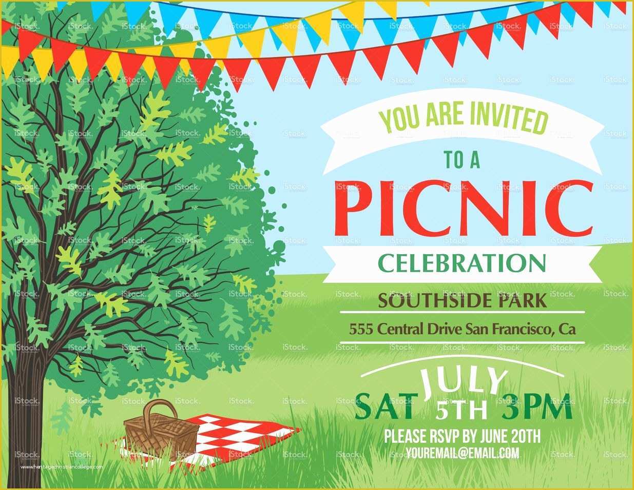 Free Picnic Invitation Template Of Summer Picnic And Bbq Invitation 