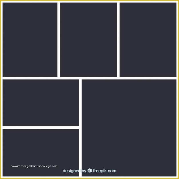 Free Picture Collage Template Of Black Photo Frame Collage Template Vector
