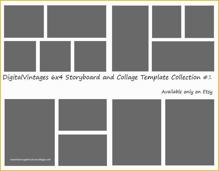 Free Picture Collage Template Of Instant Download 6x4 Storyboard Graphers Template 4