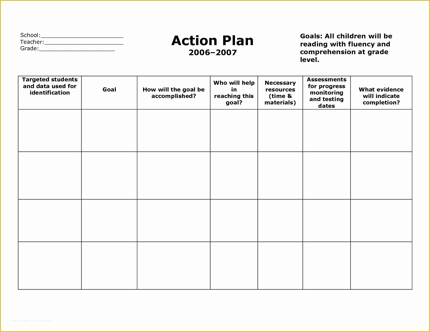 Free Picture Templates Of 8 Action Plan Template Free