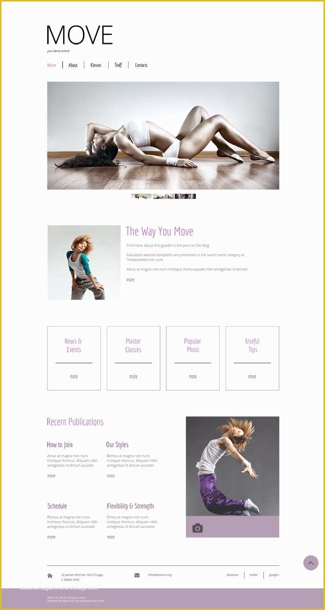Free Picture Templates Of Free Dance Studio Website Template