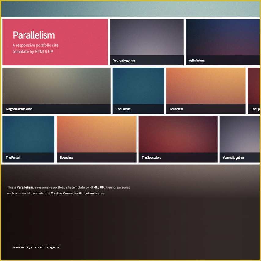 Free Picture Templates Of Parallelism Portfolio Free Responsive Template