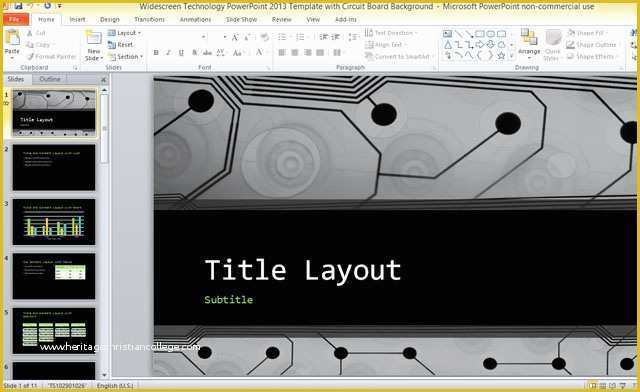 Free Picture Templates Of Widescreen Technology Powerpoint 2013 Template with