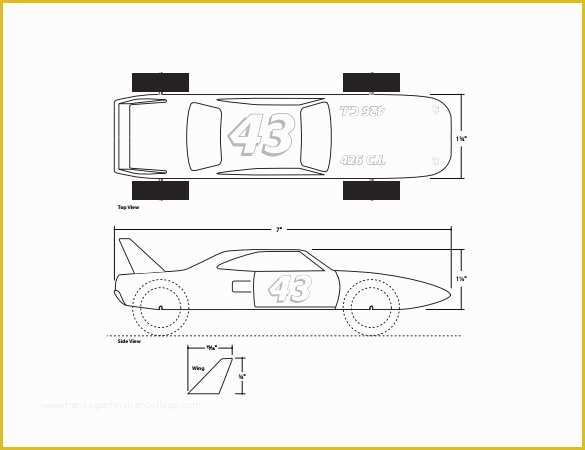 Free Pinewood Derby Car Templates Of Pinewood Derby Templates Printable ...