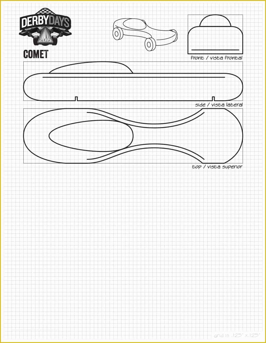 Printable Cut Out Pinewood Derby Templates