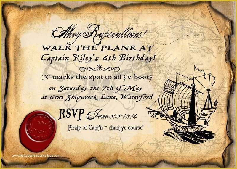 Free Pirate Invitation Template Of 9 Best Of Free Printable Pirate Templates Pirate