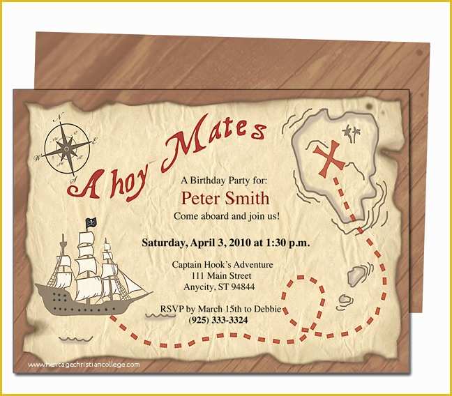 Free Pirate Invitation Template Of Free Printable Pirates Birthday Party Invitations