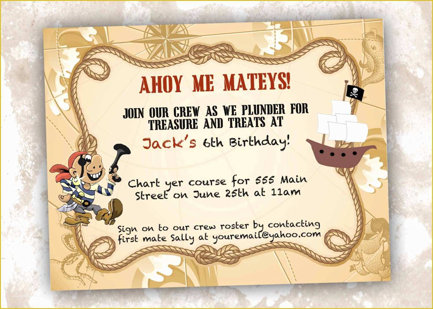 Free Pirate Invitation Template Of Pirate Birthday Invitation Template