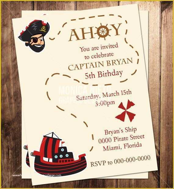 Free Pirate Invitation Template Of Pirate Invitation Template Invitation Template