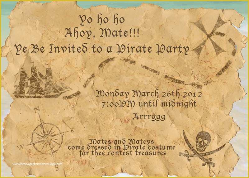 Free Pirate Invitation Template Of Pirate Invitation Template Invitation Template