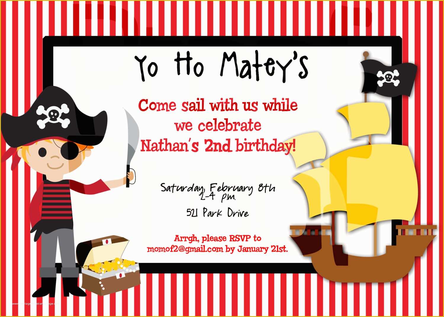 Free Pirate Invitation Template Of Pirate Party Birthday Invitation Pirate Birthday Party
