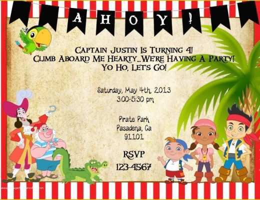 Free Pirate Invitation Template Of Pirate Party Invitations Templates Free Invitation