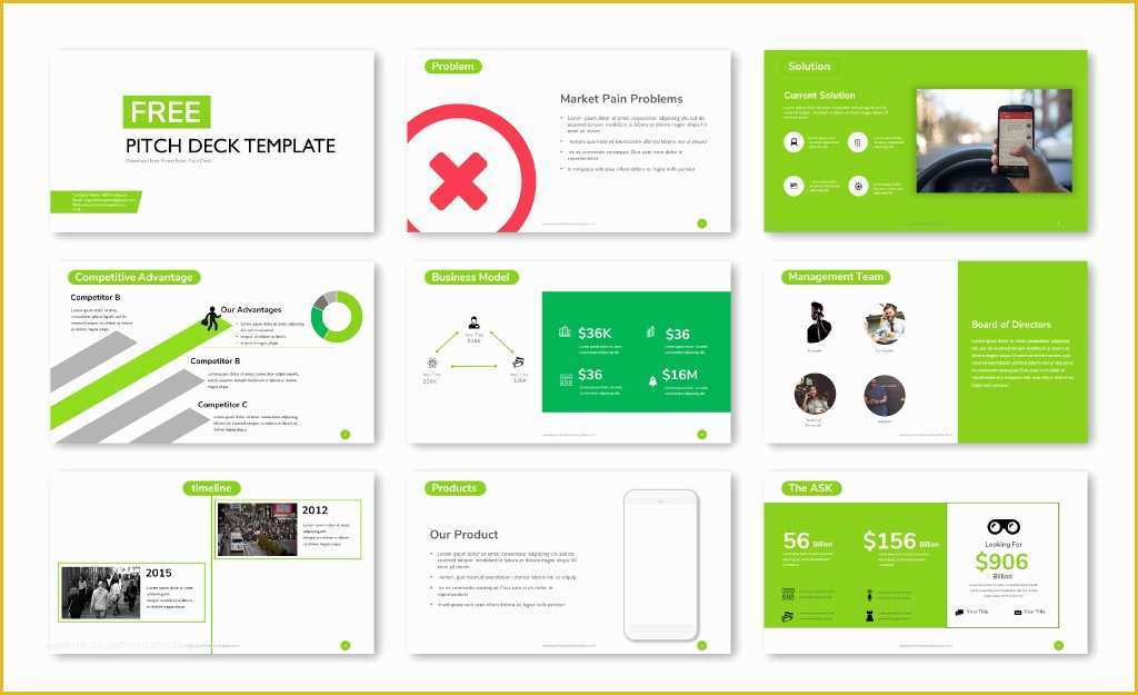 Free Pitch Deck Template Of Free Pitch Deck Powerpoint Template and Google Slides