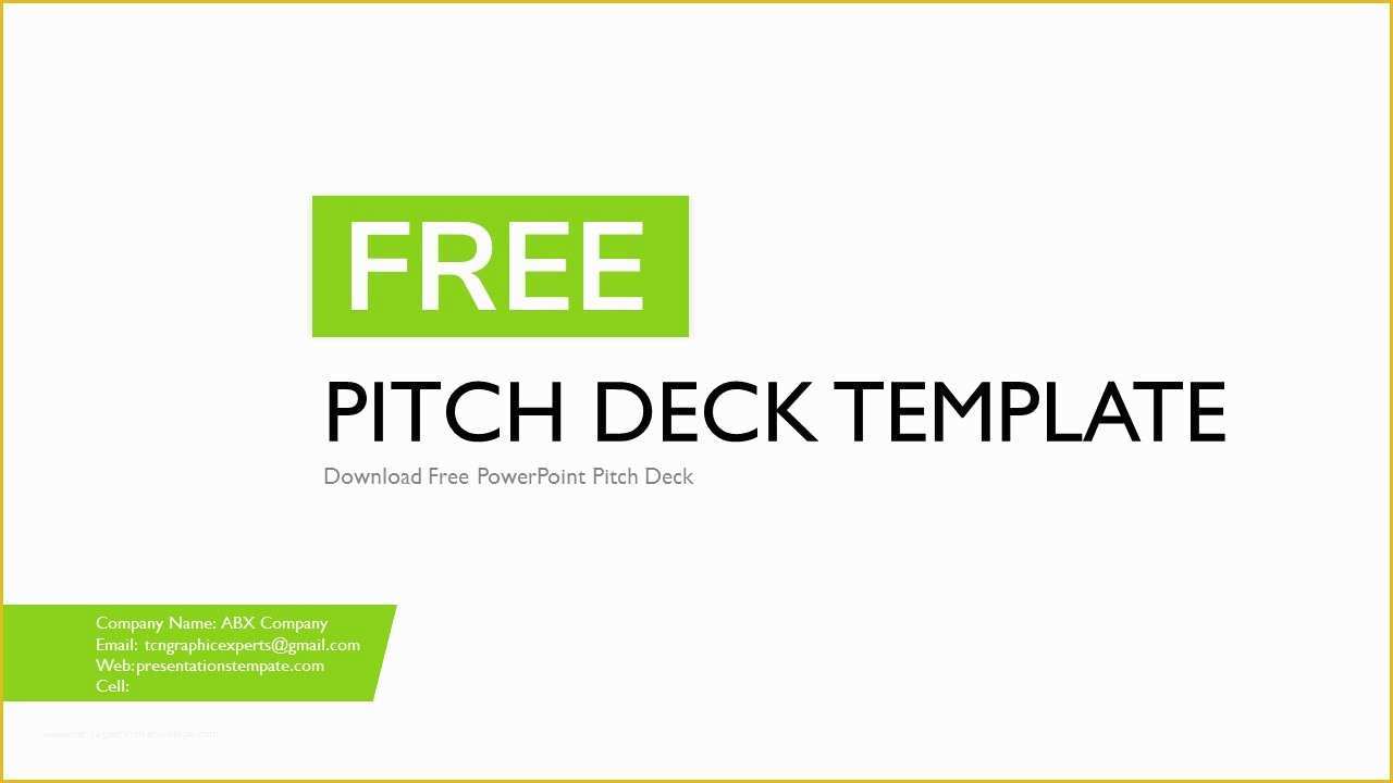 Free Pitch Deck Template Of Free Pitch Deck Powerpoint Template and Google Slides