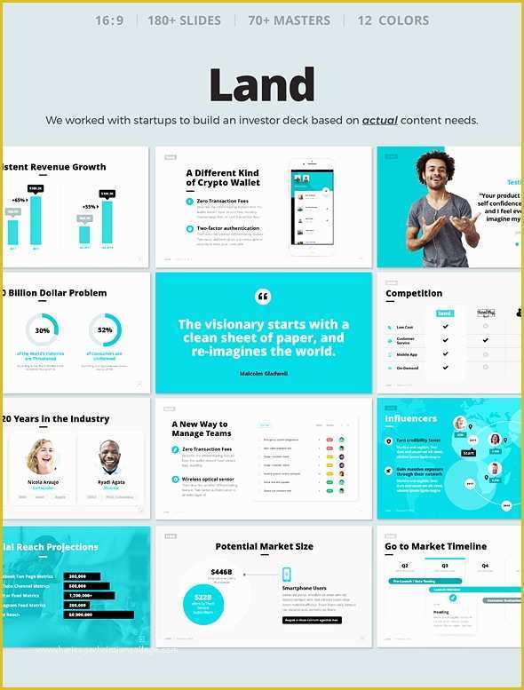 Free Pitch Deck Template Of Land Pitch Deck & Startup Powerpoint Template by Land