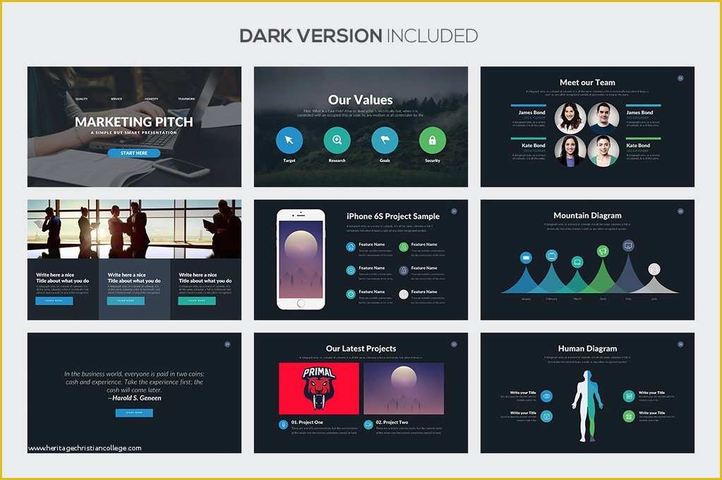 Free Pitch Deck Template Of Marketing Pitch Deck Powerpoint Template – Slideforest
