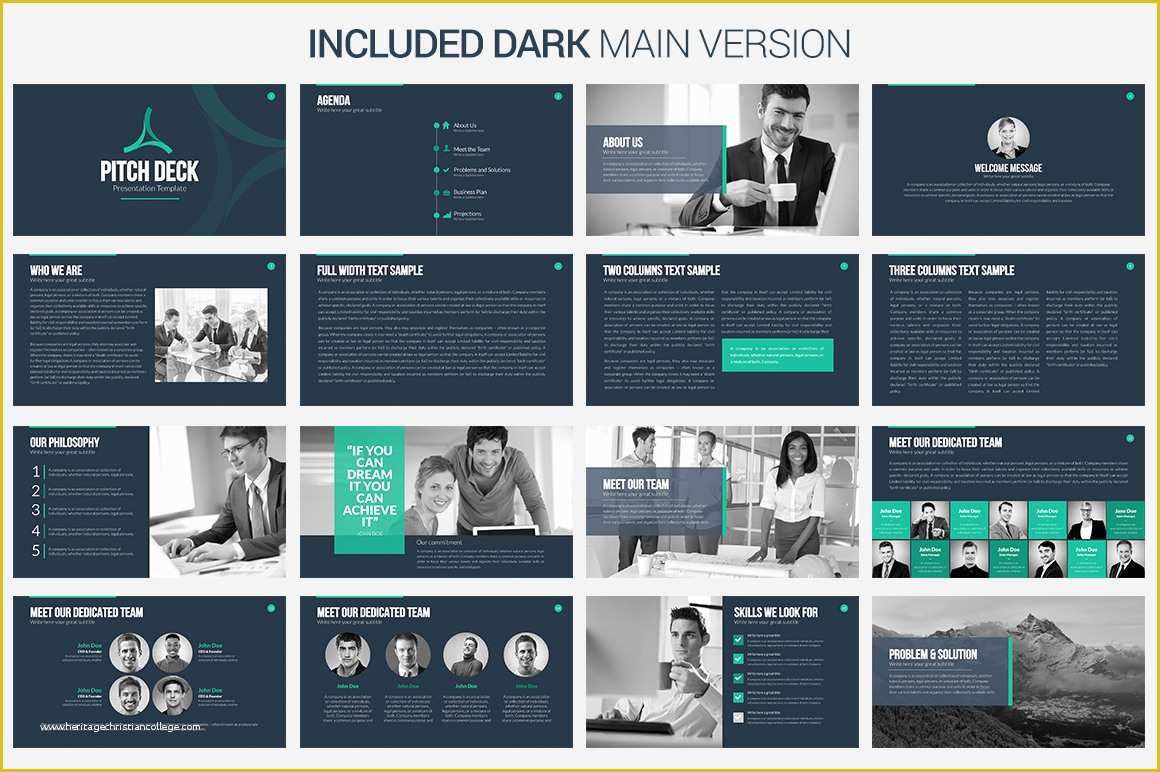 Free Pitch Deck Template Of Pitch Deck Powerpoint Template Presentation Templates On