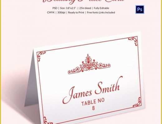 Free Place Card Template Of 25 Wedding Place Card Templates