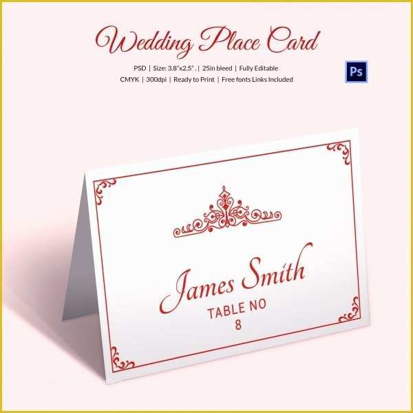 Free Place Card Template Of 25 Wedding Place Card Templates