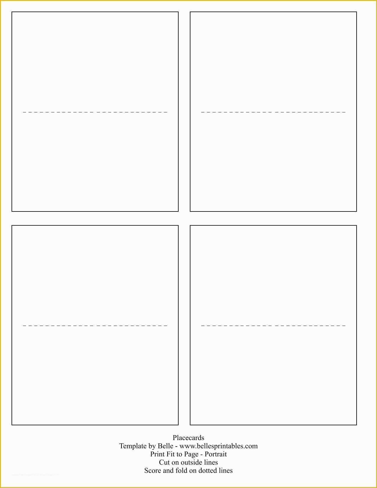 Free Place Card Template Of Card Template Placecards