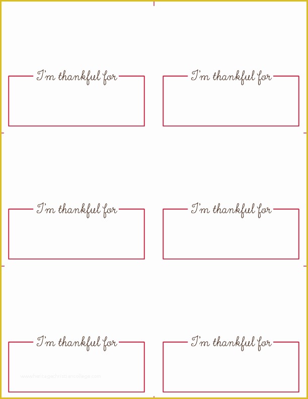 Free Place Card Template Of Free Thanksgiving Place Card Printables Roseville Designs